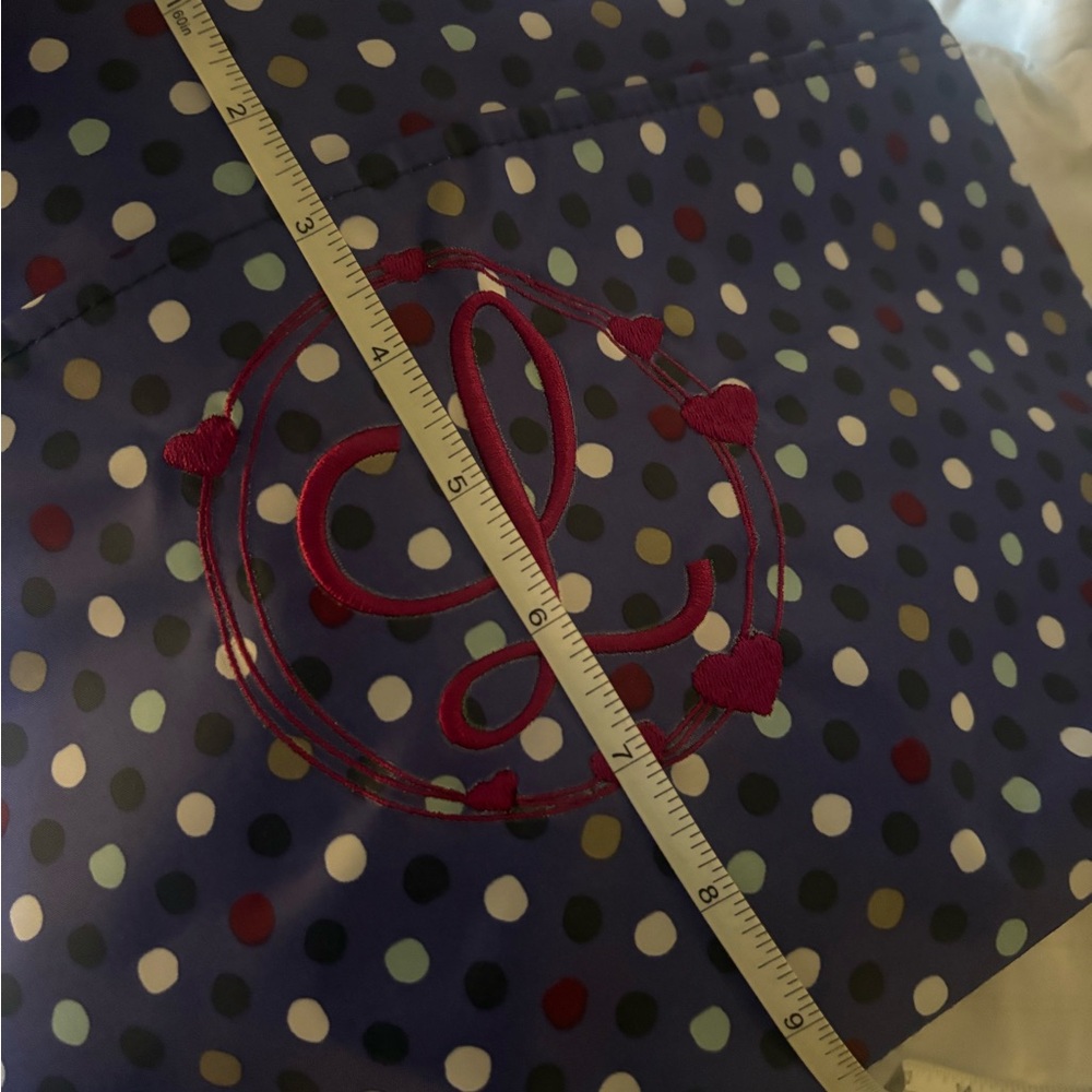 NWT Thirty-One Blue Polka Dot L Initial Letter Bag Thermal Tote - Picture 6 of 7